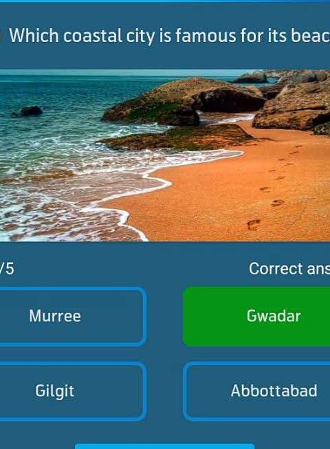 Telenor Quiz Question 3 – Which coastal city is famous for its beaches? – Correct Answer: Gwadar