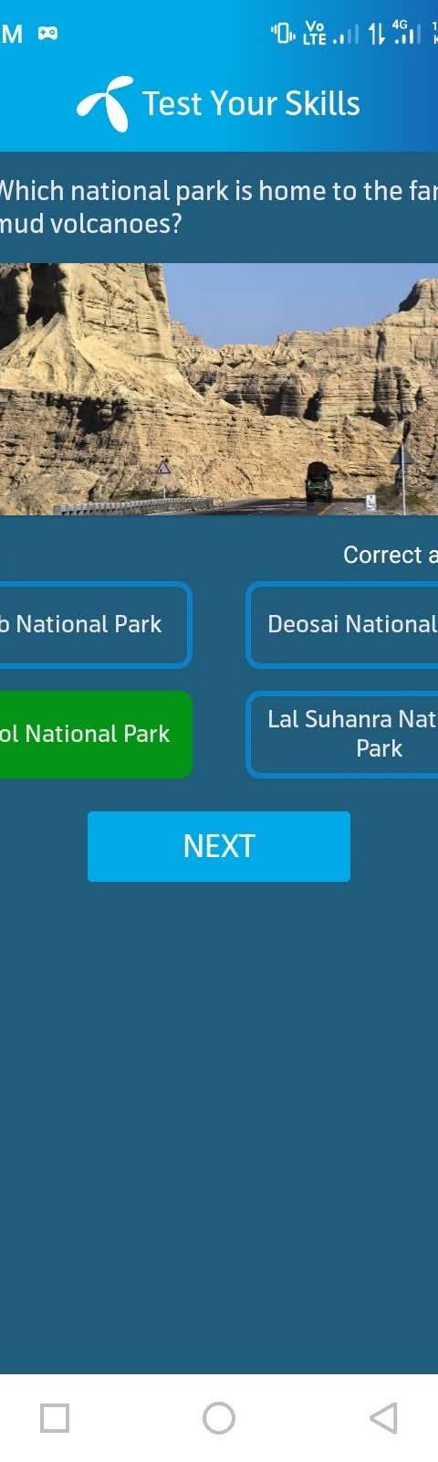 My Telenor Answer Today – Question 1 – Which national park is home to the famous mud volcanoes? – Correct Answer: Hingol National Park