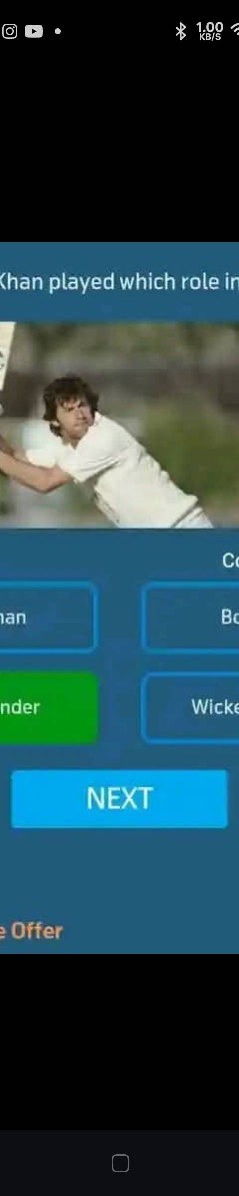 Telenor Quiz Question 3 – Imran Khan played which role in the team? – Correct Answer: All-rounder