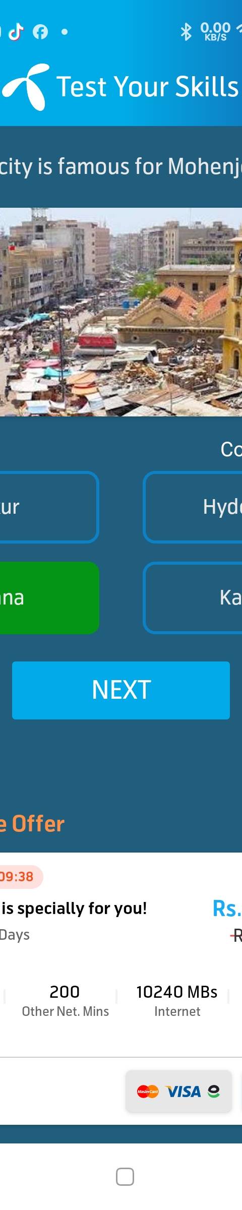 Telenor Quiz Question 3 – Which city is famous for Mohenjo-daro? – Correct Answer: Larkana
