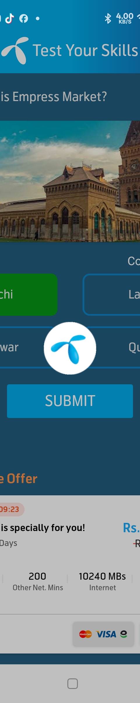 Telenor Quiz Question 5 – Where is Empress Market? – Correct Answer: Karachi